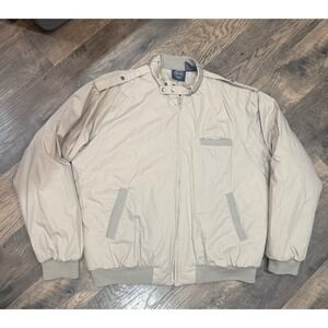 Vintage Club Insulated Bomber Jacket Full Zip Padded Shoulders XL‎ rare
